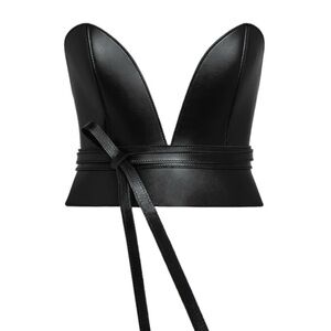 PRITCH Black Leather Corset Belt